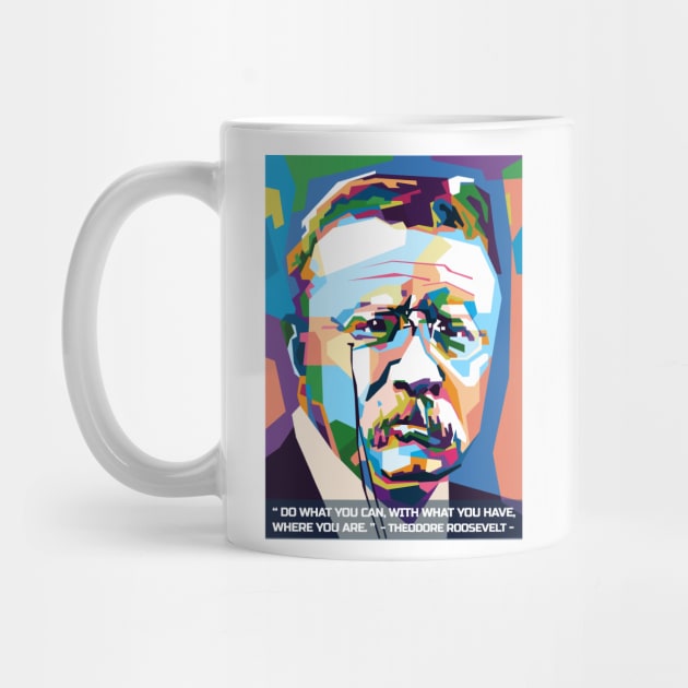 Abstract Popart T.Roosevelt in WPAP by smd90